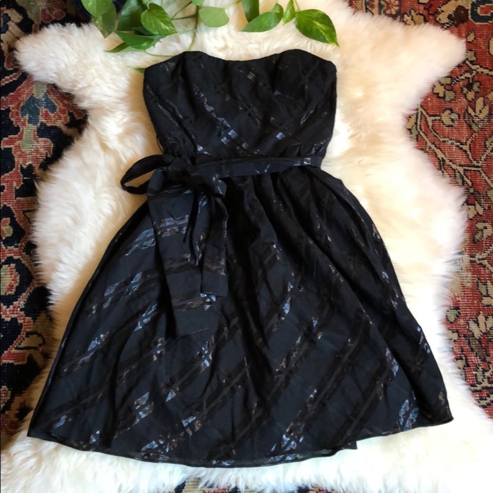 Liquid Strapless Dress with Buttons Down Back US 2